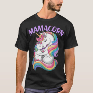 Frau Mamacorn Mutter Baby Mädchen Tochter Einhorn T-Shirt