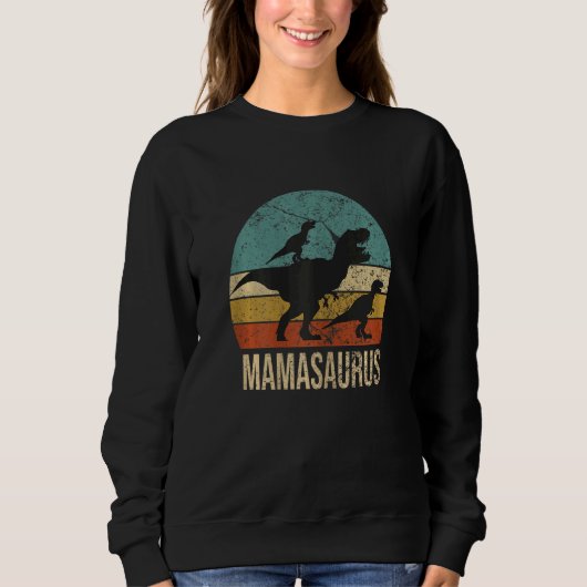 Frau Mamasaurus Rex Dinasaur Rex Mama Mother Sweatshirt (Vorderseite)