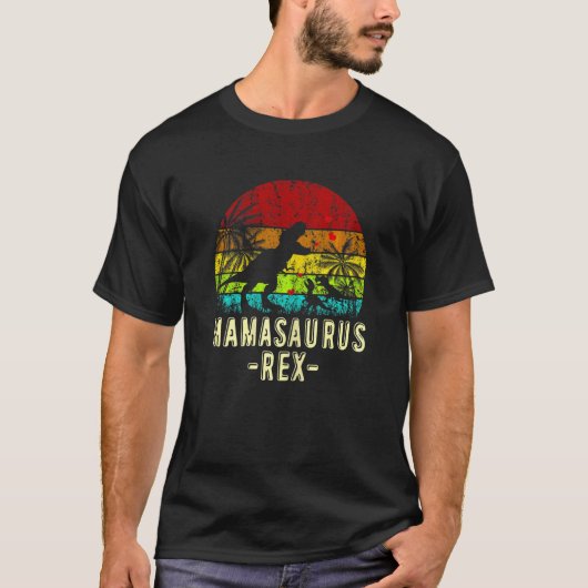 Frau Mamasaurus Rex Dinosaur Mama Saurus Familie T-Shirt (Vorderseite)