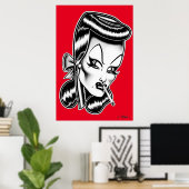 Frau Mars™/Glamour Portrait Poster (Heimbüro)