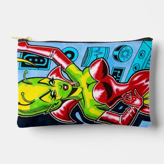 Frau Mars in der Labrador-Zubehörtasche Zubehörtasche (Vorderseite)