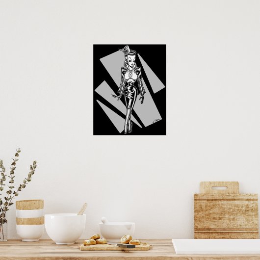 Frau Mars™/Schatten Poster (Küche)