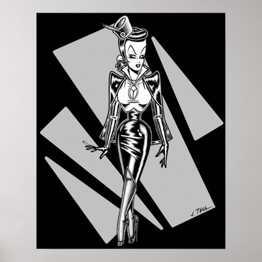 Frau Mars™/Schatten Poster (Vorne)