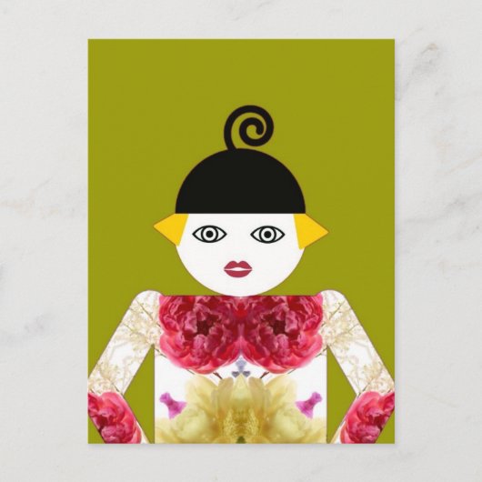Frau Martzkin Blooming Postcard © 2012 M. Martz Postkarte (Vorderseite)