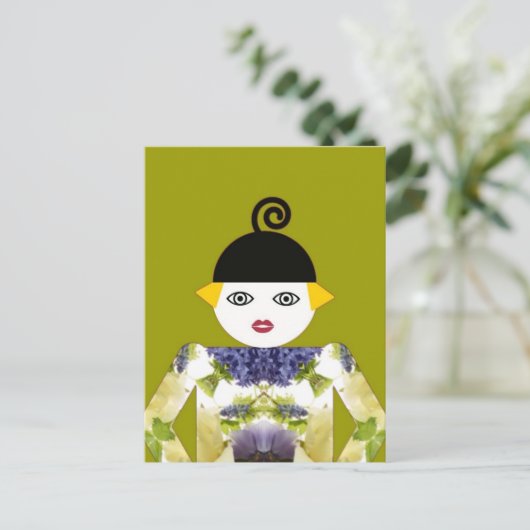 Frau Martzkin Blooming Postcard © 2012 M. Martz Postkarte (Stehend Vorderseite)