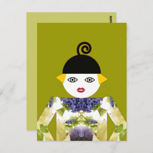 Frau Martzkin Blooming Postcard © 2012 M. Martz Postkarte (Vorne/Hinten)