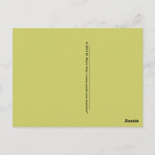 Frau Martzkin Blooming Postcard © 2012 M. Martz Postkarte (Rückseite)