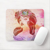 Frau Maus Pad Mousepad (Mit Mouse)