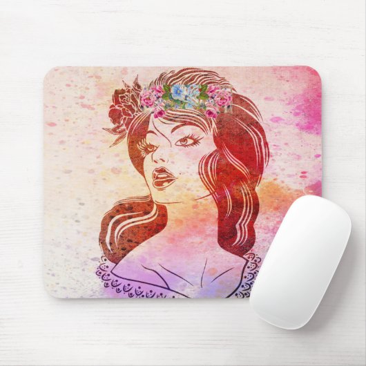 Frau Maus Pad Mousepad (Mit Mouse)