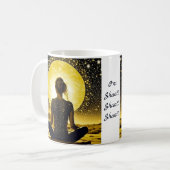 Frau Meditation Om Shanti Shanti Shanti Shanti Kaffeetasse (Vorderseite Links)