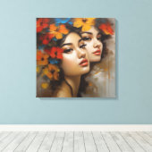 Frau - Meisterwerk Leinwanddruck (Insitu (Holzboden))