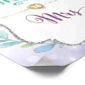 Frau Mermaid Brautparty Signoration Poster (Ecke)