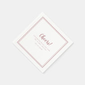Frau Minimalistisch Wedding Modern Dusty Rose Serviette (Ecke)