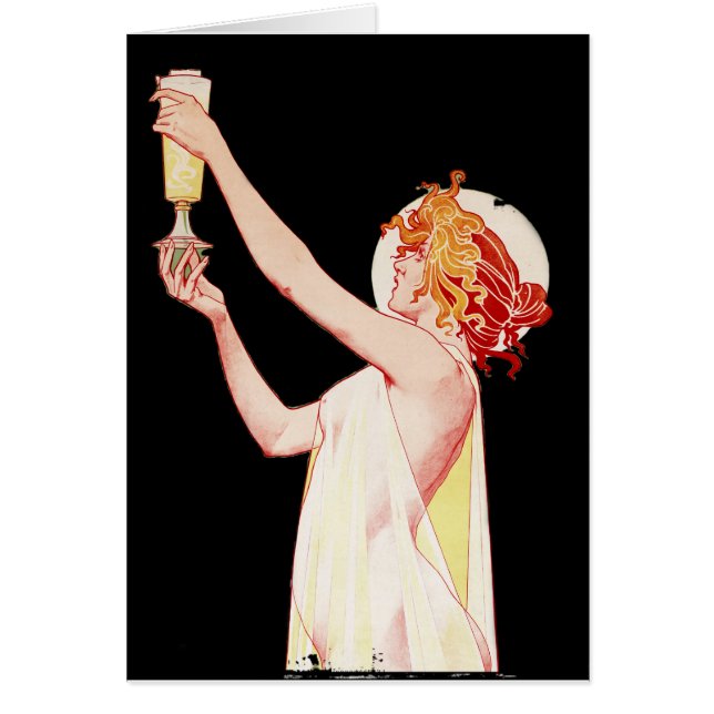 Frau mit Absinthe im schwarzen Hintergrund (Vorne)