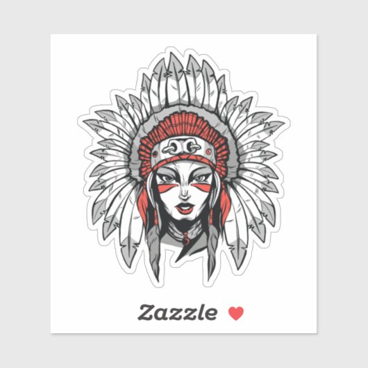 Frau mit Adresse Aufkleber (Blatt)