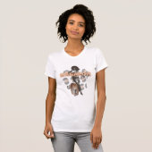 Frau mit Afro & Leopard-T - Shirt (Vorne ganz)