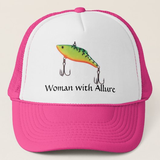 Frau mit Allure Sports Fishing Cap Truckerkappe (Vorderseite)