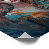 Frau mit antlers Fantasy Art Poster (Ecke)