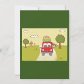 Frau mit Auto Einladung (Vorderseite)