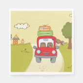 Frau mit Auto Serviette (Vorderseite)