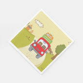 Frau mit Auto Serviette (Ecke)