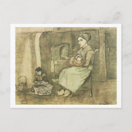 Frau mit Baby (F1070) Van Gogh Fine Art Postkarte