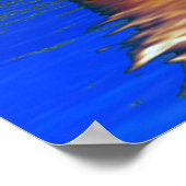 Frau mit Ball im Wasser Poster (Ecke)