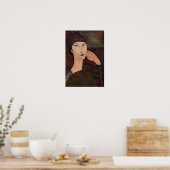 Frau mit bangfarbenem Haar von Amedeo Modigliani Poster (Küche)