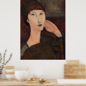Frau mit bangfarbenem Haar von Amedeo Modigliani Poster (Küche)