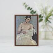Frau mit Bare-Brust, von Corot Jean-Bapti Postkarte (Stehend Vorderseite)