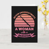 Frau mit Bassoon Funny Gifts Mama Karte (Gelbe Blume)