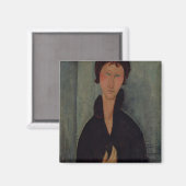 Frau mit blauen Augen, c.1918 Magnet (Vorderseite/Rückseite)