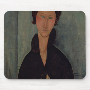 Frau mit blauen Augen, c.1918 Mousepad