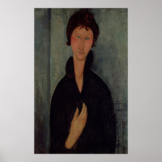 Frau mit blauen Augen, c.1918 Poster (Vorne)