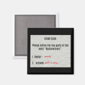 Frau mit Blick auf Hysterektomie Magnet (Vorderseite/Rückseite)