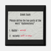 Frau mit Blick auf Hysterektomie Magnet (Vorne)