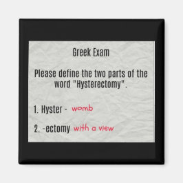 Frau mit Blick auf Hysterektomie Magnet