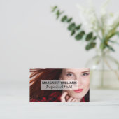 Frau mit blühenden Haaren | Modellschuss Visitenkarte (Stehend Vorderseite)