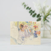 Frau mit Blume Bouquet | Philipp Franck Postkarte (Stehend Vorderseite)