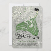 Frau mit Blume Brautparty Einladung (Vorderseite)