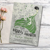Frau mit Blume Brautparty Einladung