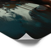 Frau mit Blume Head Art Print Poster (Ecke)