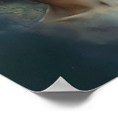 Frau mit Blume Head Art Print Poster (Ecke)