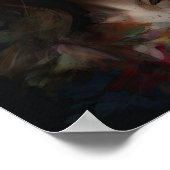 Frau mit Blume Head Art Print Poster (Ecke)