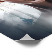 Frau mit Blume Head Art Print Poster (Ecke)