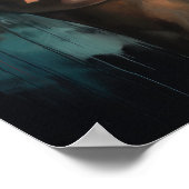 Frau mit Blume Head Art Print Poster (Ecke)