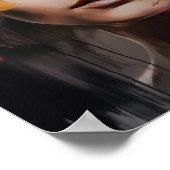 Frau mit Blume Head Art Print Poster (Ecke)