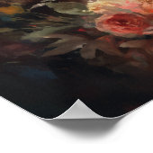 Frau mit Blume Head Art Print Poster (Ecke)