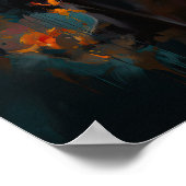 Frau mit Blume Head Art Print Poster (Ecke)