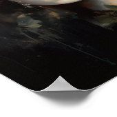 Frau mit Blume Head Art Print Poster (Ecke)